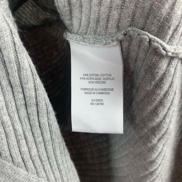 REITMANS grey long sleeve ribbed asymmetrical hem extra long pullover sweater - Picture 10 of 12